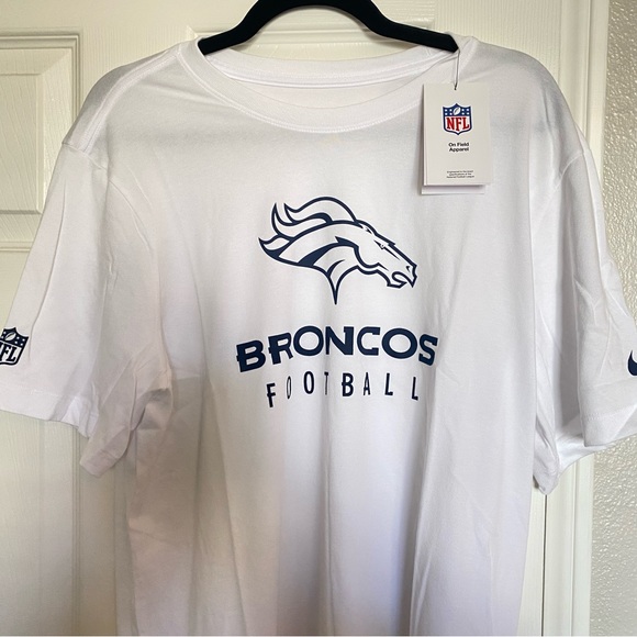 NWT Men's White Nike NFL Denver Broncos DriFit Tee Size Large - Picture 3 of 6